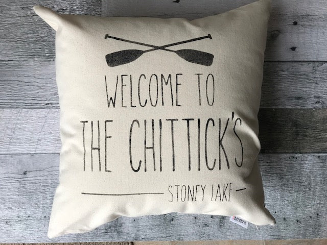 Personalized Rae Dunn Inspired Family Cottage Pillow